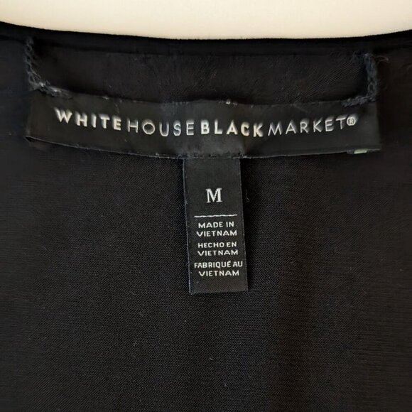 White House Black Market Reversible Wrap Dress Womens Size Medium Abstract - Picture 4 of 11